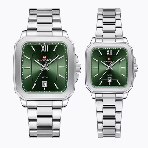 ست ساعت مچی عقربه‌ای کوارتز زنانه و مردانه نیوی فورس مدل NF9239SGNS