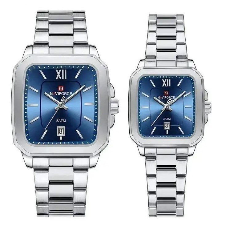 ست ساعت مچی عقربه‌ای کوارتز زنانه و مردانه نیوی فورس مدل NF9239SBES