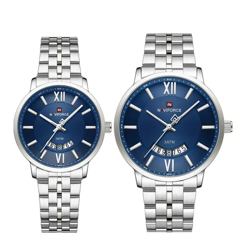 ست ساعت مچی عقربه‌ای زنانه و مردانه نیوی فورس مدل NF9238SBES