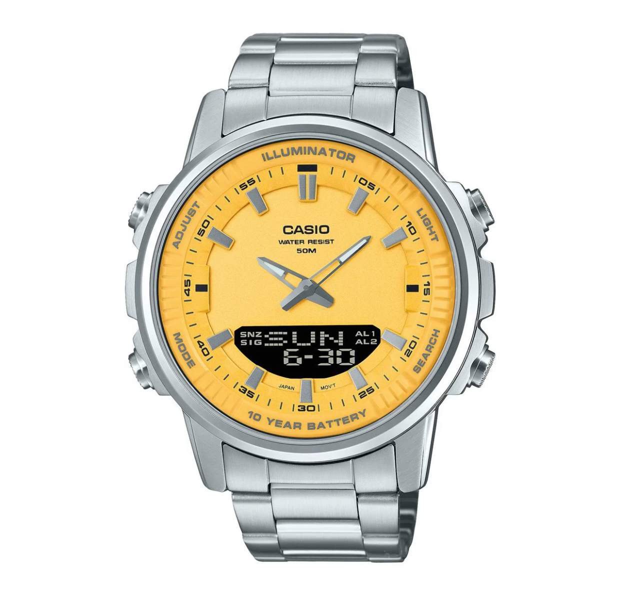 ساعت کاسیو مردانه  های کپی مسترCasio AMW-880D-1AV زرد