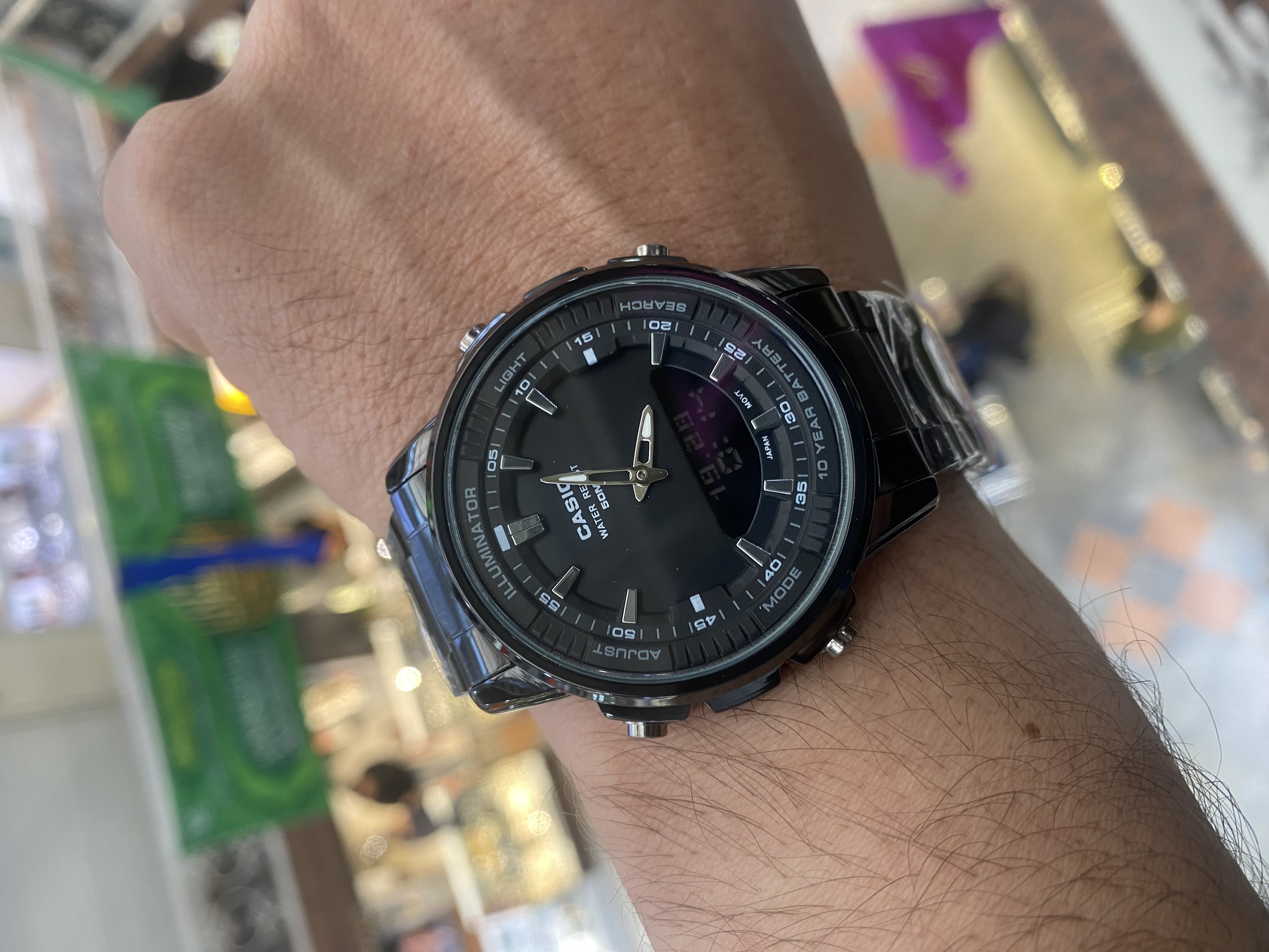 ساعت کاسیو مردانه   فول بلک های کپی مستر Casio AMW-880D-1AV AAA