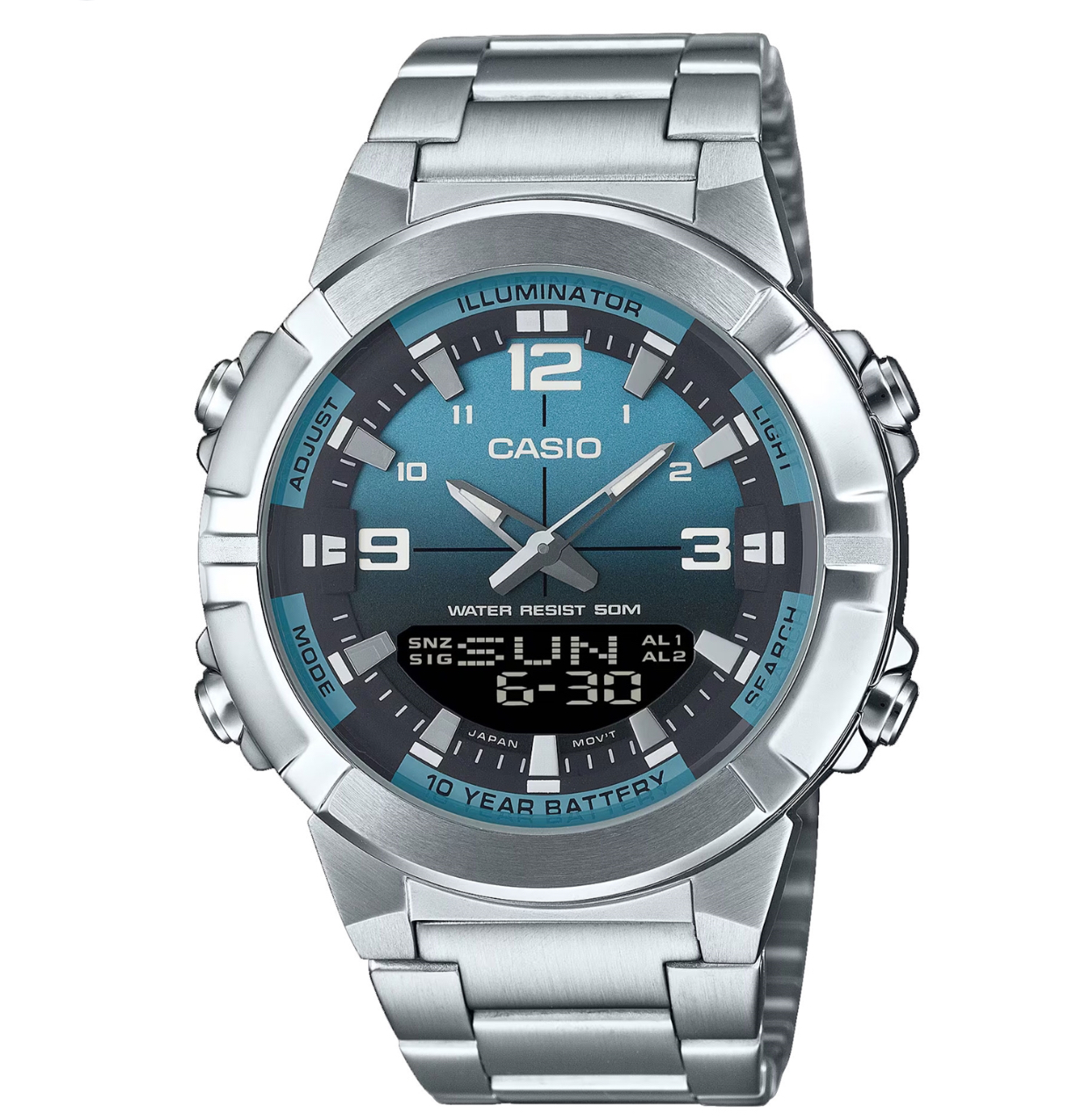 ساعت مچی تیفانی مردانه کاسیو  های کپی مستر ۰۰۲ Casio AMW-870DA-2A2VDF